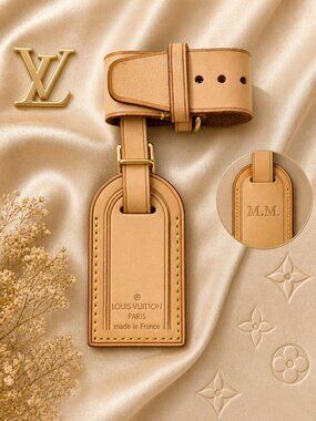 Louis Vuitton Small Luggage Tag – Monogram Canvas | Personalized M.M. Initials